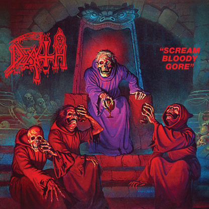 DEATH Scream Bloody Gore - Vinyl LP (neon violet bone white red merge red neon violet cyan blue splatter)