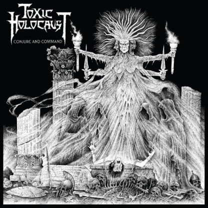 TOXIC HOLOCAUST Conjure And Command - Vinyl LP (milky clear black white grey splatter)