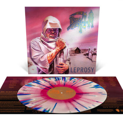 DEATH Leprosy - Vinyl LP (hot pink bone white blue jay merge metallic gold blue jay hot pink splatter)
