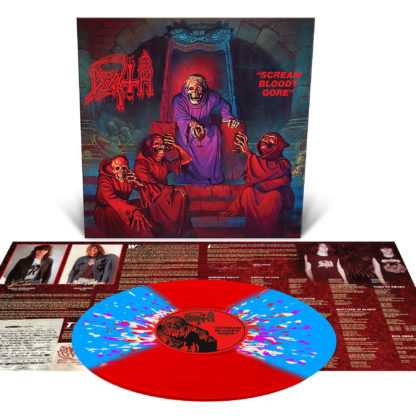 DEATH Scream Bloody Gore - Vinyl LP (Blood Red with Aqua Blue Butterfly Wings and Neon Purple, Red and Bone White Splatter)