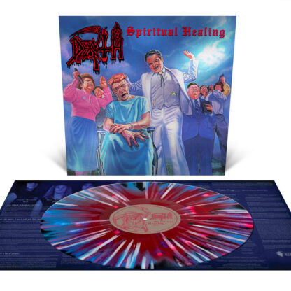 DEATH Spiritual Healing - Vinyl LP (red cyan blue black merge white hot pink cyan blue splatter)