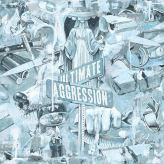 YEAR OF THE KNIFE Ultimate Aggression - Vinyl LP (electric blue in clear white silver splatter)