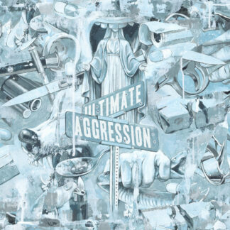 YEAR OF THE KNIFE Ultimate Aggression - Vinyl LP (electric blue in clear white silver splatter)