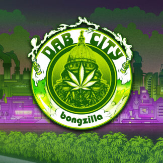 BONGZILLA Dab City - Vinyl LP (violet white green striped clear green blop purple splatter deep purple black)