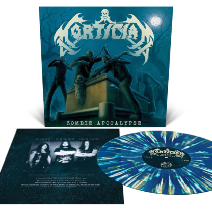 MORTICIAN Zombie Apocalypse - Vinyl LP (sea blue white bone white gold splatter)