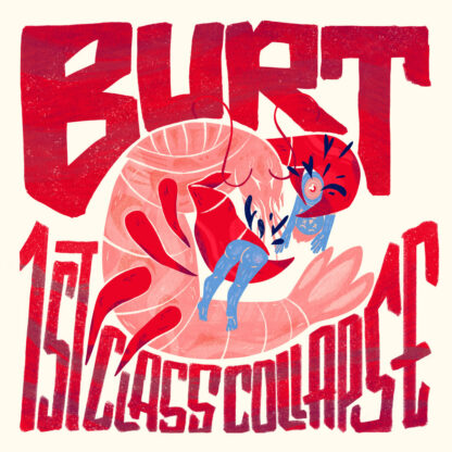 BURT / 1ST CLASS COLLAPSE Split - Vinyl LP (red black marble)