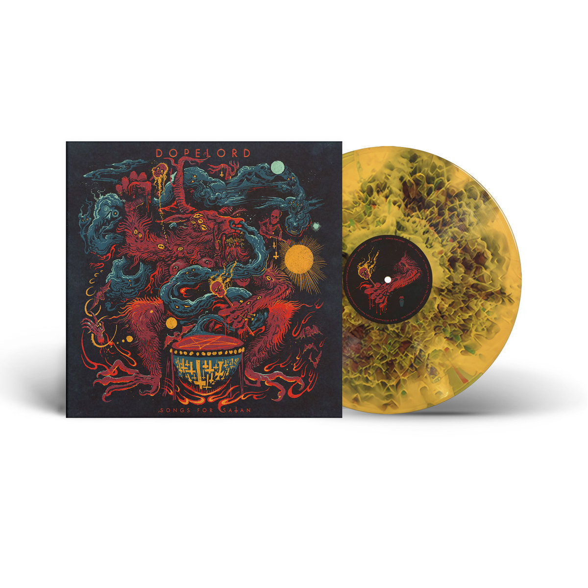 DOPELORD Songs for Satan - Vinyl LP (yellow black cloudburst multicolor)