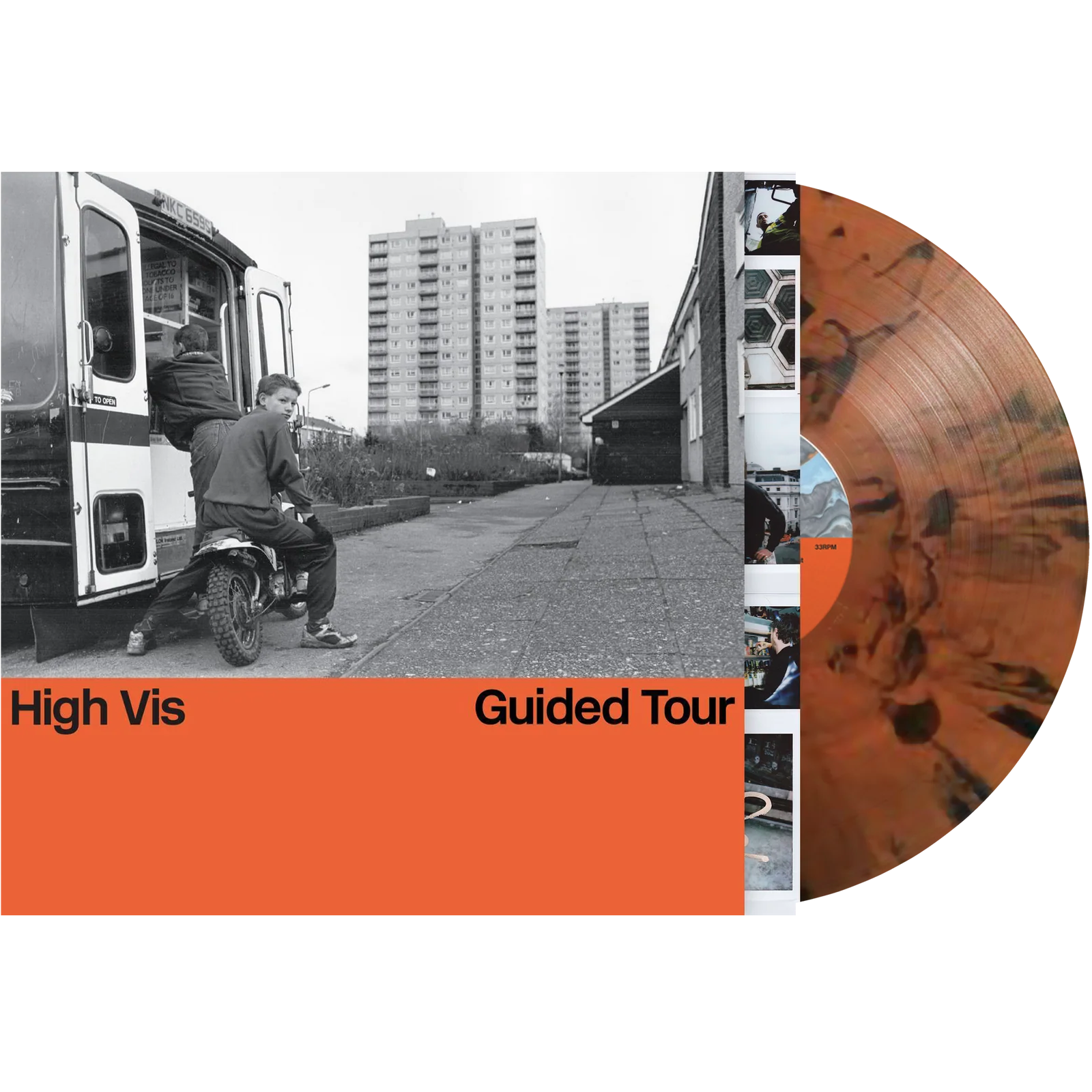 HIGH VIS Guided Tour - Vinyl LP (oriole orange black marble)