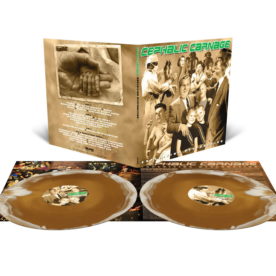 CEPHALIC CARNAGE Exploiting Dysfunction - Deluxe 25th Anniversary Reissue - Vinyl 2xLP (metallic gold bone white merge)