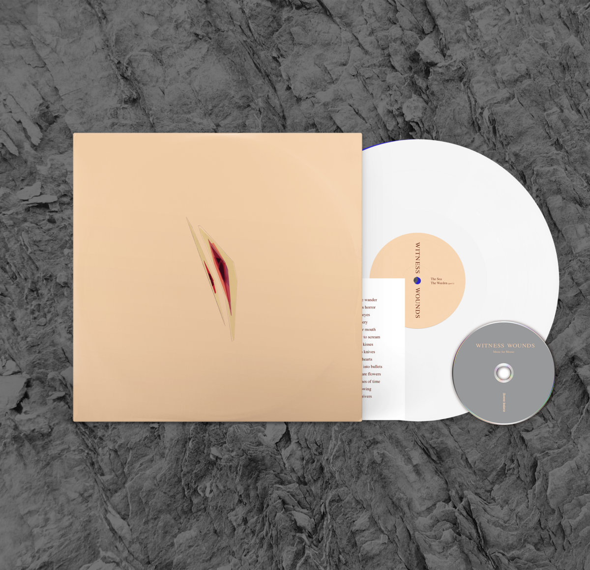 P/O MASSACRE & TOMORROW I FEEL WRONG Witness Wounds - Vinyl LP (solid white)