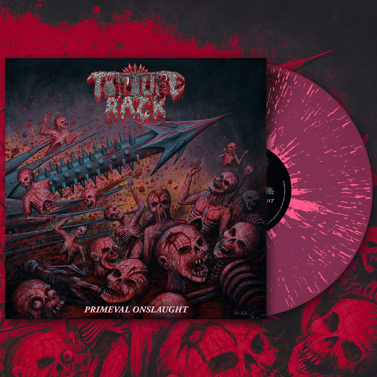 TORTURE RACK Primeval Onslaught - Vinyl LP (deep purple hot pink splatter)